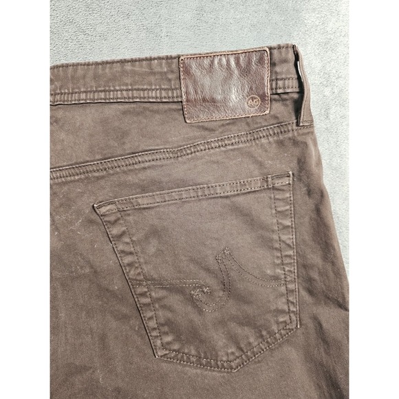 AG Adriano Goldschmied Jeans Graduate Tailored Leg Mens 38x32 Sueded Denim Brown - Picture 8 of 9